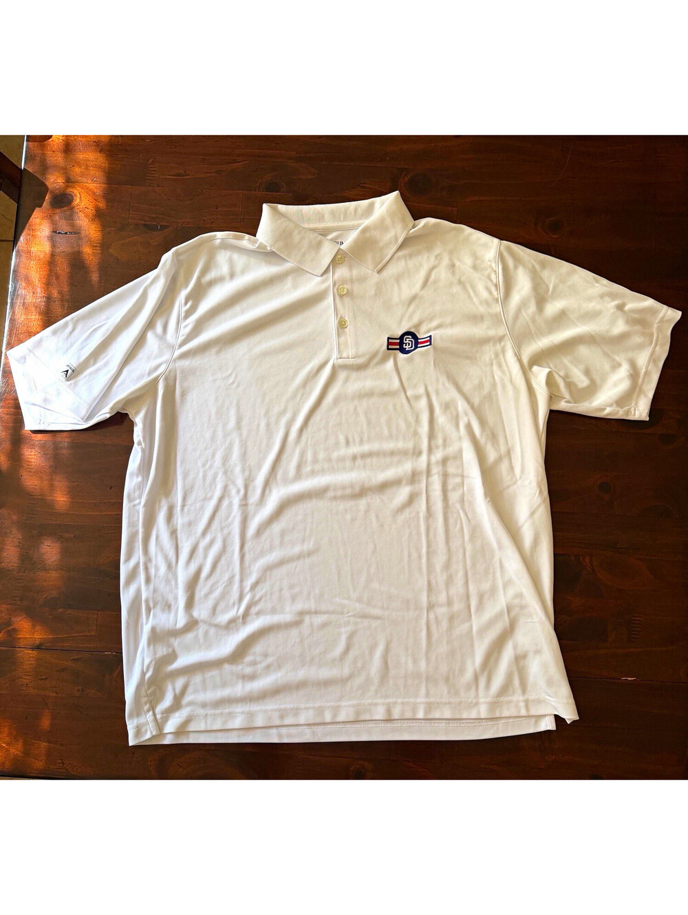Antigua San Diego Padres MLB Polo Shirt Size XL White/Blue/Red